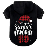 EXPAWLORER sudadera navideña para perro con sombrero de Santa impreso, ideal para fiestas