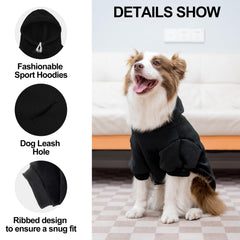 EXPAWLORER sudadera con abertura para correa trasera, paseos seguros.