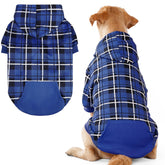 EXPAWLORER suéter capucha tartán para perro, frente, estilo británico para paseos.