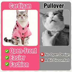 EXPAWLORER suéter gato medidas-talla-m muestra ajuste seguro