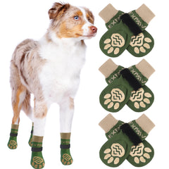 EXPAWLORER Zapatos para perro antideslizantes ofrecen mayor tracción en suelos lisos.
