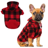 EXPAWLORER sudadera para perro a cuadros vista frontal, cálida y con estilo