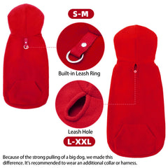 EXPAWLORER chaleco-perro forro polar suave rojo M para días fríos.