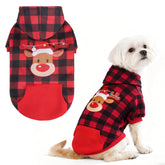 EXPAWLORER chaqueta plaid para perro, vista frontal, estilo británico y ajuste cómodo para paseos