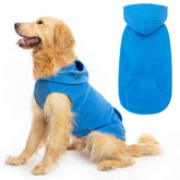 EXPAWLORER sudadera capucha azul para perro, ideal para paseos fríos
