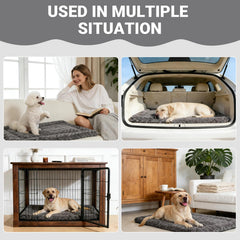 Exsnugy colchoneta perro rectangular lavable: soporte cómodo para jaula o cama elevada.