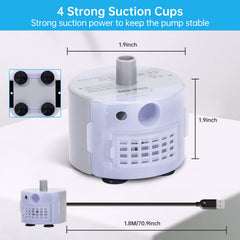 EZMioo bomba repuesto 5V DC con conexión USB para fuentes.