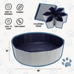 EZwhelp caja plegable 4 pies, opción compacta para almacenamiento.
