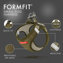 Arnés EzyDog FormFit con hebilla reforzada, sujeción segura durante caminatas