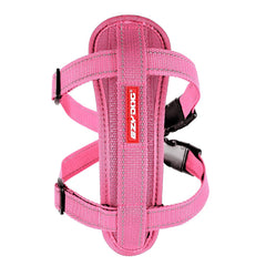 Arnés EzyDog con placa de pecho ergonómica para paseos cómodos en rosa
