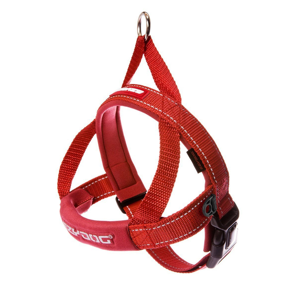 EzyDog Quick Fit, vista frontal, control sin tirones en paseos diarios.