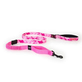 EzyDog Zero Shock correa rosa camuflado de 72 pulgadas para paseos amplios y cómodos