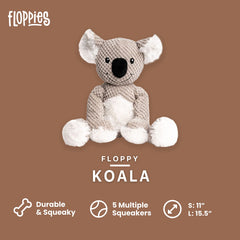 fabdog Floppies zorro: diseño colorido con sonido para estimular la curiosidad.