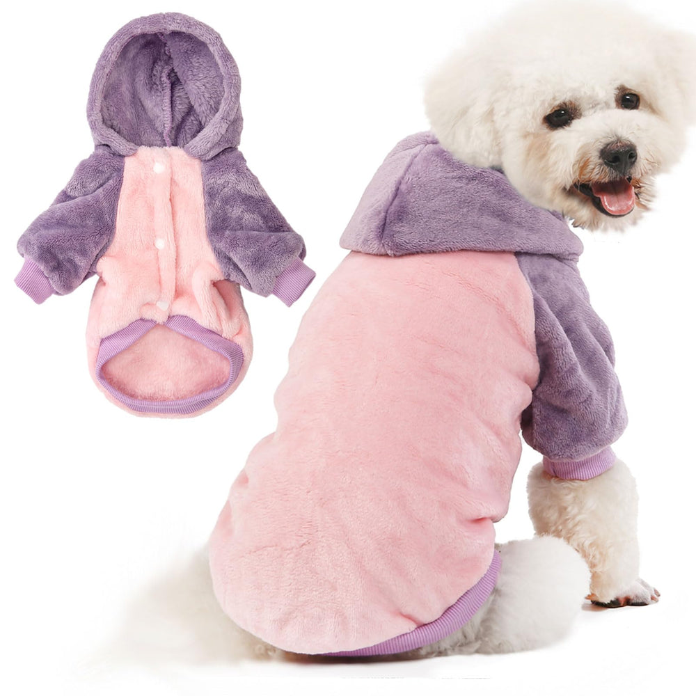 Sudadera con capucha de FABRICASTLE para perros XXS primer plano, cálida y suave.