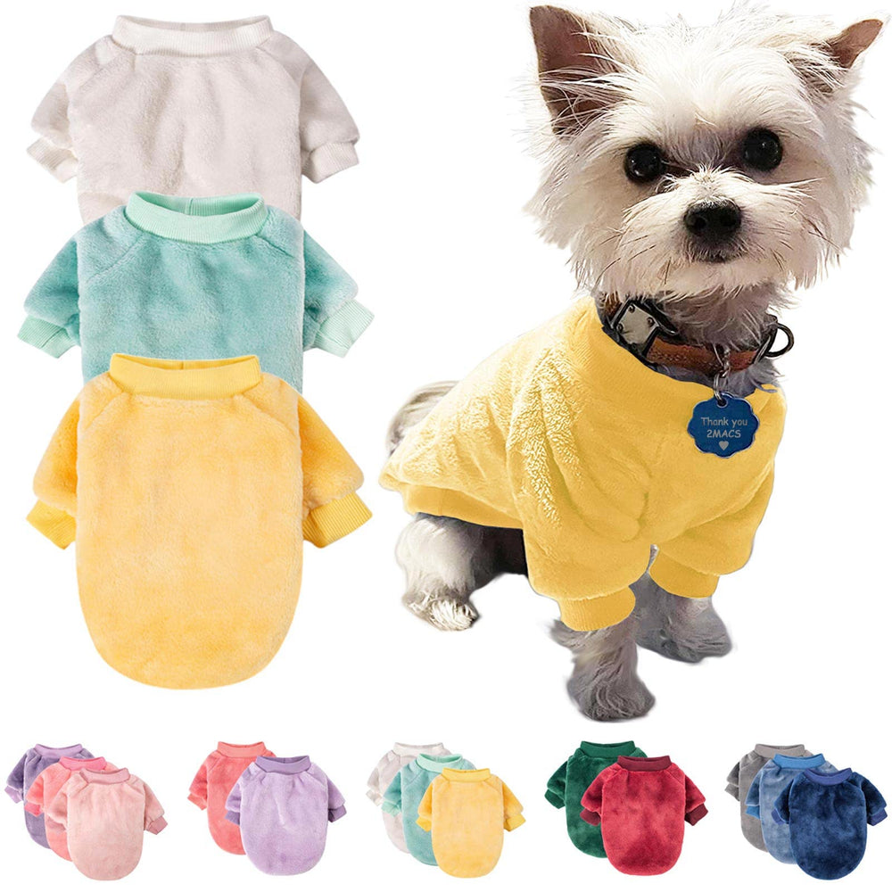 FabriCastle suéter beige para perro pequeño, cálido y cómodo en paseos diarios