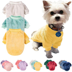 FabriCastle suéter beige para perro pequeño, cálido y cómodo en paseos diarios