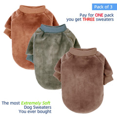 FABRICASTLE sudaderas para perro pequeño khaki, abrigo ligero para paseos diarios