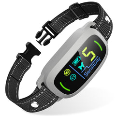 FAFAFROG collar anti-ladridos con pantalla digital para entrenamiento suave.