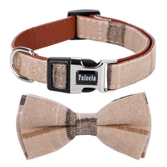 Faleela collar con lazo doble, ajuste cómodo para perros pequeños.