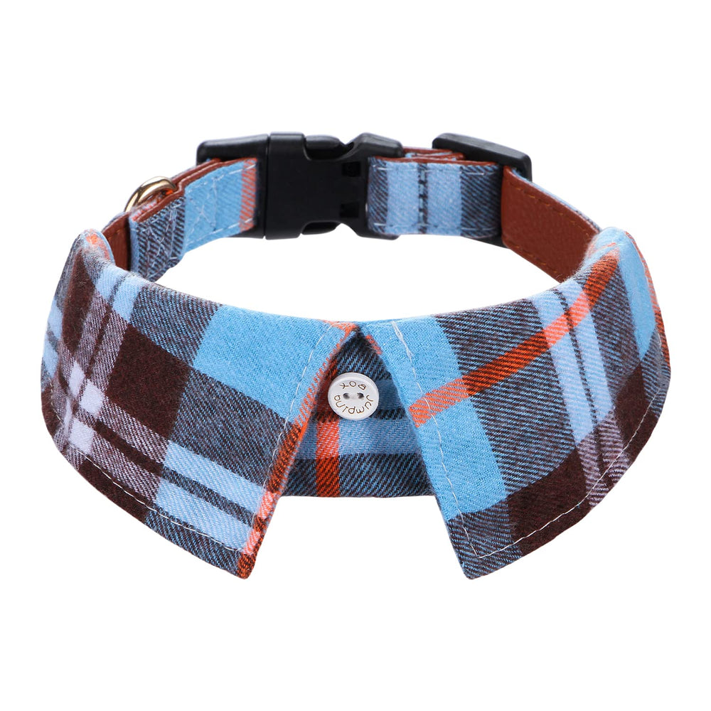 Collar Faleela para perro con camisa de cuadros en algodón, cómodo y atractivo.