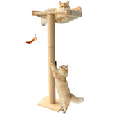 Famifit Cama de Gato en Ventana con Poste Rascar, ideal para observar desde altura.