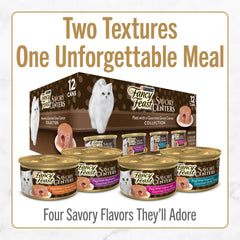 Fancy Feast Centros Sabrosos Atún Pate: centro jugoso que realza sabores oceánicos.