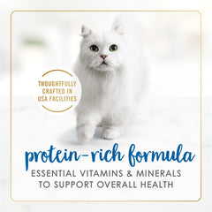 Fancy Feast Delights nutrición completa para gatitos y adultos, opción conveniente.