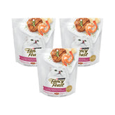 Fancy Feast Filete Mignon con Mariscos y Camarones, croquetas secas apetitosas.