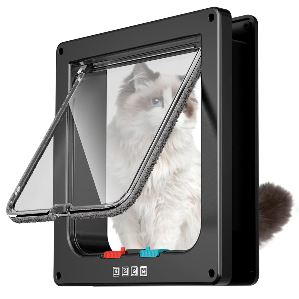 FAREVER Puerta para gato grande, vista frontal, facilita el acceso diario de tu mascota