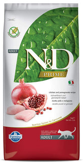 Farmina Natural & Delicious bolsa 11 lb, receta sin granos de pollo y granada para gatos.