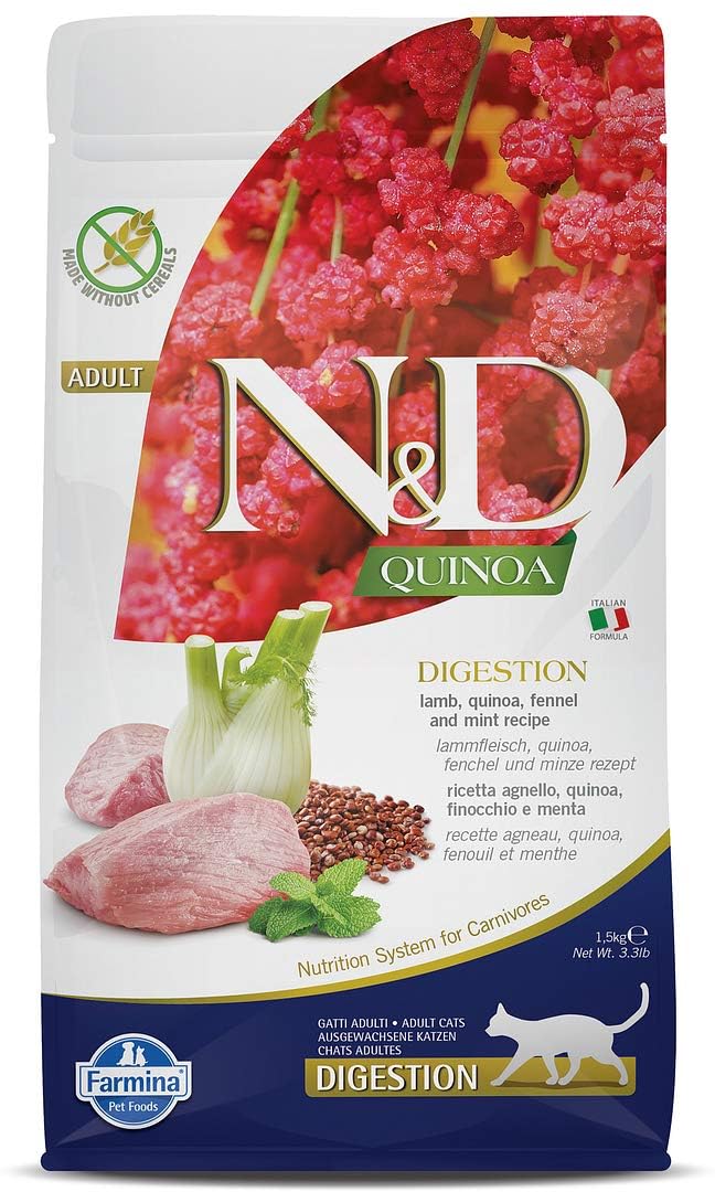 Farmina N&D, envase frontal con diseño natural para elegir comida balanceada para gatos