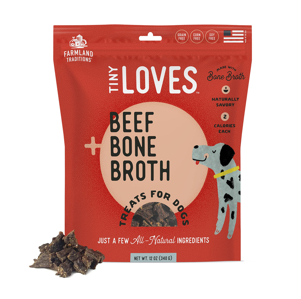 Farmland Traditions Tiny Loves Jerky entreno-bocados para perros, ideales para entrenamiento y refuerzo.