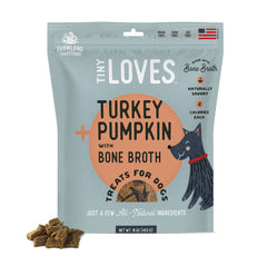 Farmland Traditions Tiny Loves Jerky con pavo y calabaza, aroma sabroso para entrenamiento