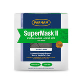 Farnam SuperMask II para caballo sin orejas, cobertura extendida para ojos y cara.