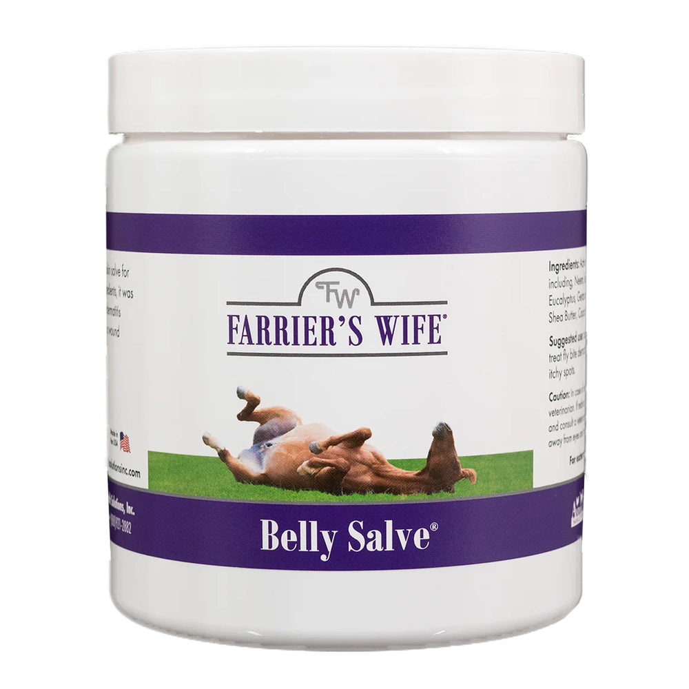 Farrier's Wife Belly Salve: bote para piel sensible de caballos con alivio suave.