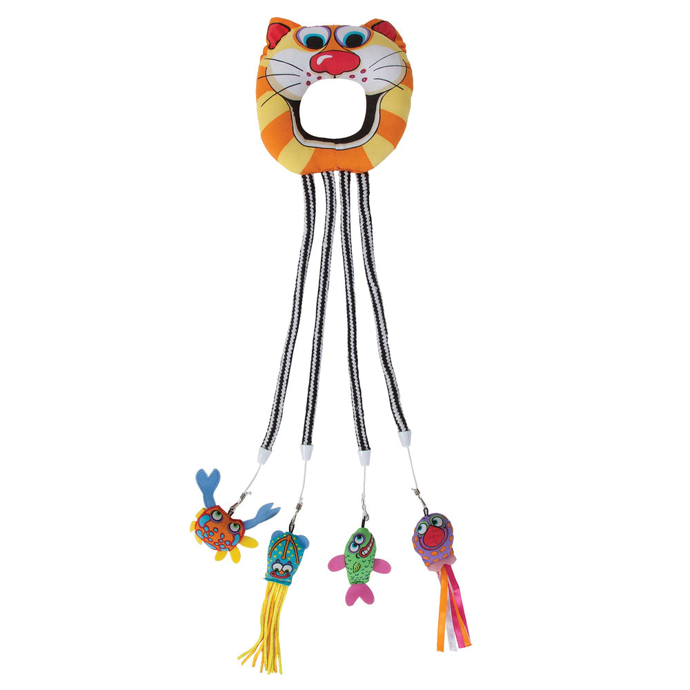 Fat Cat Catfisher colgante para manija de puerta, perfecto para juego en casa