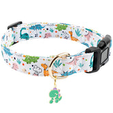 Collar Faygarsle Dinosaurios Blanco, cómodo para paseos diarios y juego suave.
