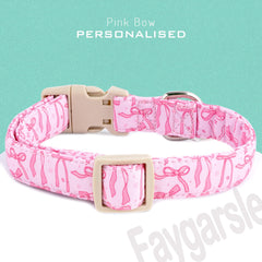 Collar Faygarsle ajustable en rosa, apto para perros de diferentes tamaños.