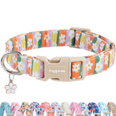 Faygarsle collar para perro con patrón margarita, ideal para paseos diarios