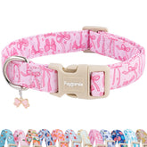 Collar Faygarsle para perros con lazo rosa, diseño elegante para paseos diarios.