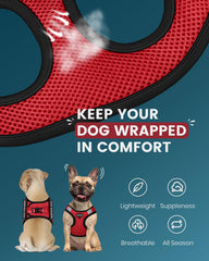 Fayogoo Service Dog Vest con cierre Velcro y anilla, ajuste estable para perros pequeños.