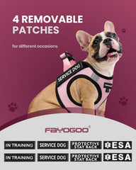 FAYOGOO arnés de servicio para perros: diseño de paso para ponérselo fácilmente.