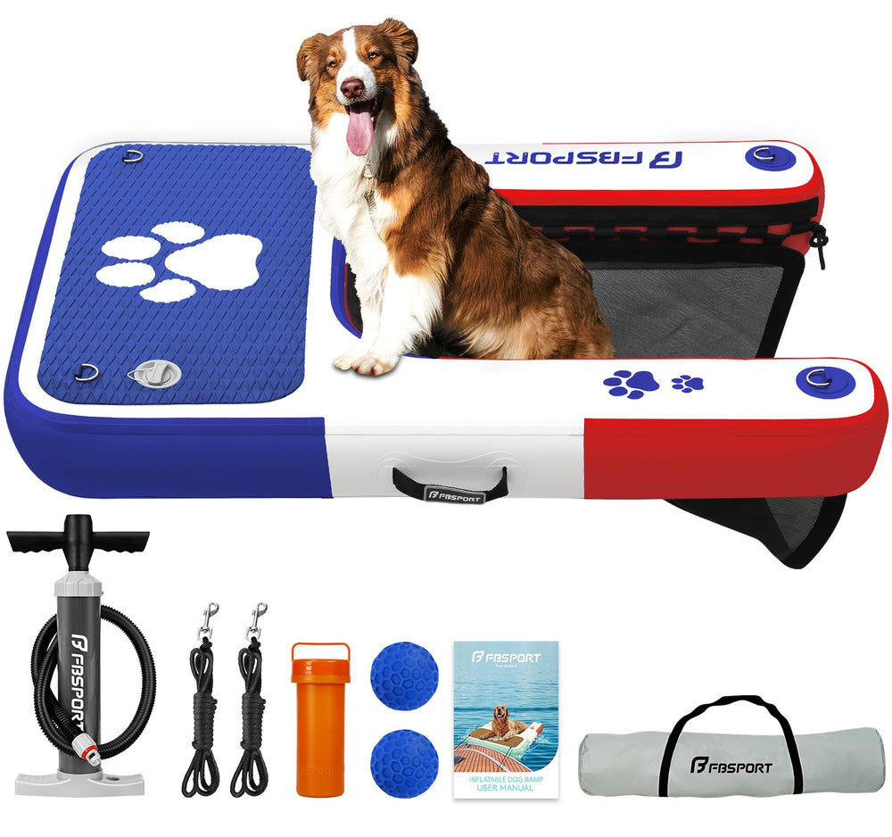 FBSPORT rampa inflable para perros, entrada suave para piscina o barco