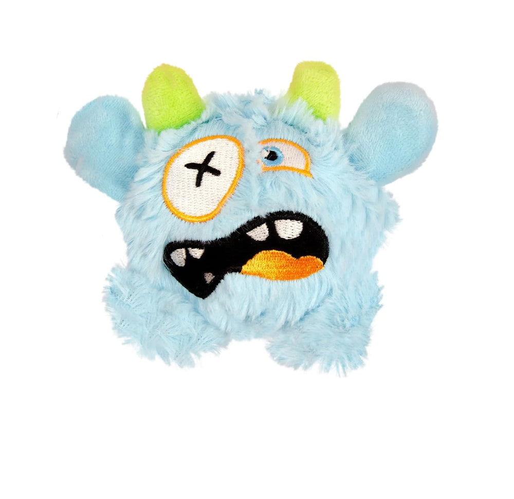 FCCUM bola peluche ladrido azul cielo, ideal para estimular juego y entretenimiento diario.