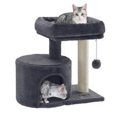 Feandrea árbol para gatos compacto con poste de sisal para trepar y afilar uñas.