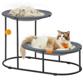 Feandrea hamaca gato doble niveles, cama elevada para varias mascotas y juego.