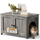 Caja arenero de Fecuria, mueble a prueba de perros para gatos felices