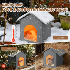 Vivienda Fecuria impermeable para felinos al aire libre.