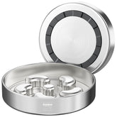 Feedoo comedero lento para perros medianos con dos tazas y base estable.