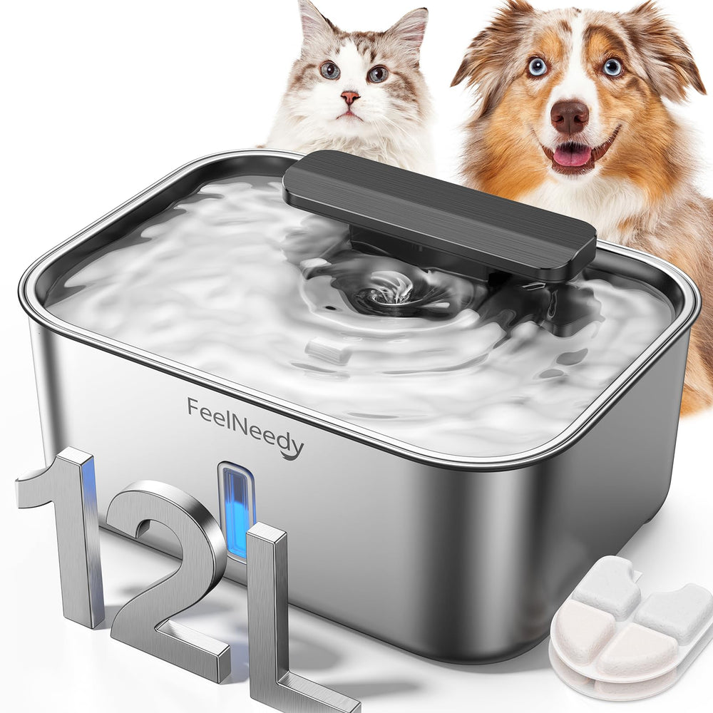 FEELNEEDY bebederos para perros grandes con flujo tornado para agua fresca y atractiva.
